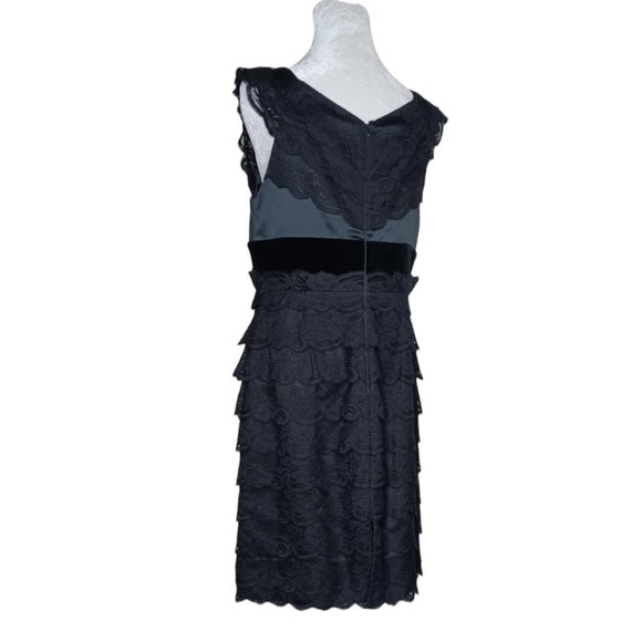 Armani Collezioni Black Tier Lace Midi Party Dress - Picture 3 of 15